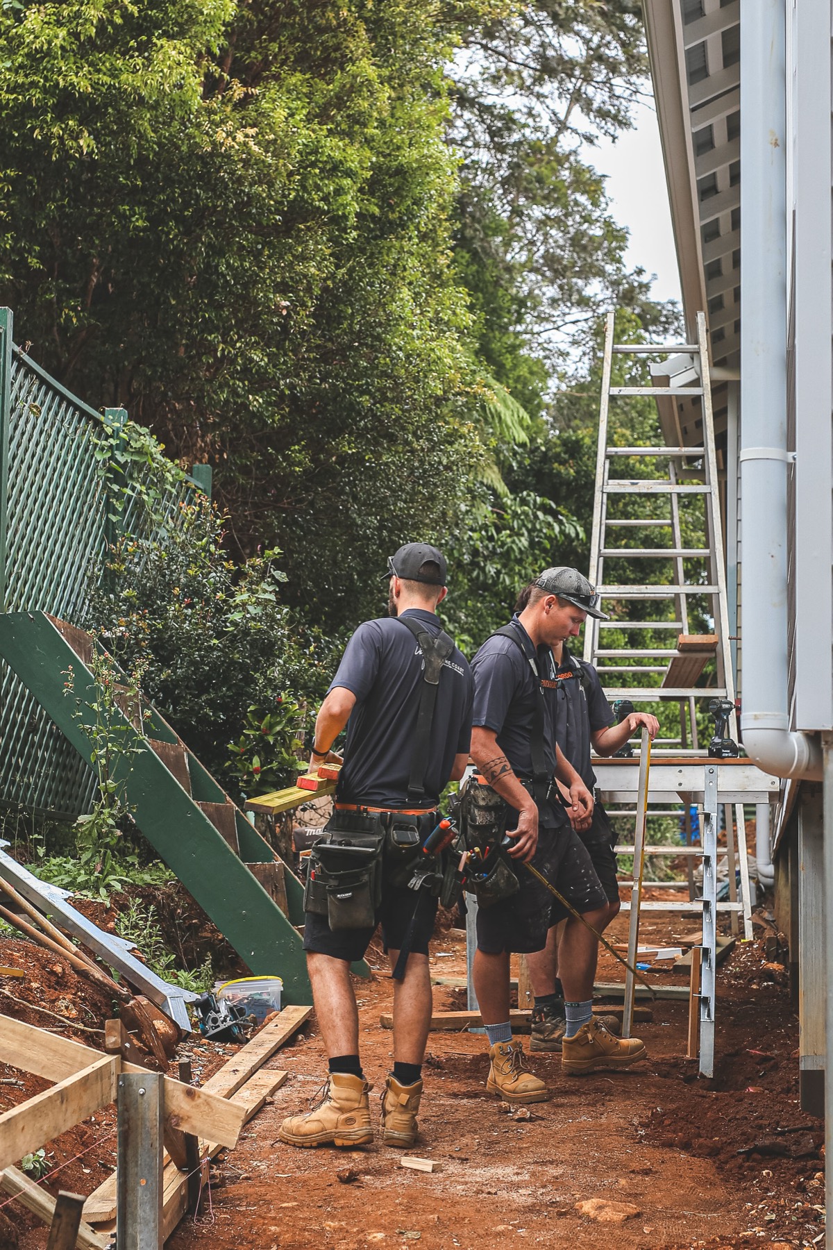 The Independent Building Group team on site on the Sunshine Coast